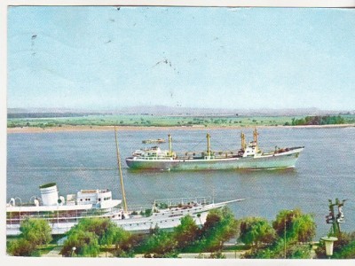 bnk cp Galati - Vase pe Dunare - circulata foto