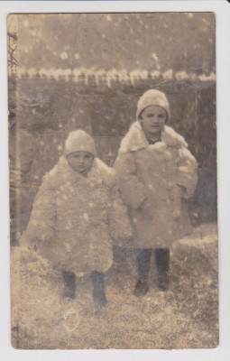 foto iarna pe ulita aprilie 1927 ,tip cp foto