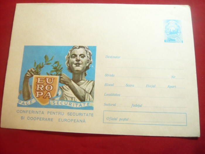 Plic ilustrat - Conferinta pt.Securitate si Cooperare in Europa cod 1324/73