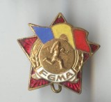 FGMA - GATA PENTRU MUNCA SI APARARE RPR ( Republica Populara Romana), Insigna veche anii 1950