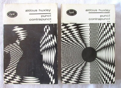 &amp;quot;PUNCT CONTRAPUNCT&amp;quot;, Vol I+II, Aldous Huxley, 1966. BPT 358, 359. Carti noi foto