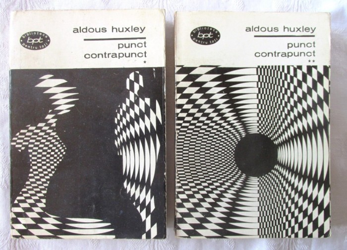 &quot;PUNCT CONTRAPUNCT&quot;, Vol I+II, Aldous Huxley, 1966. BPT 358, 359. Carti noi