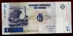 CONGO 1 FRANC 1997 CIRCULATA DAR RARA ** foto