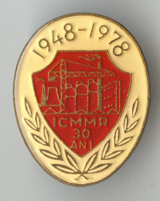 1948-1978 ICMMR - Insigna INDUSTRIE ROMANEASCA foto