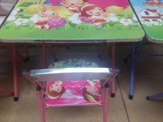 Set pliabil masa si scaun pentru copii model DESENE ANIMATE foto