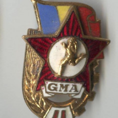 GMA - GATA PENTRU MUNCA SI APARARE RPR CATEGORIA A 2a Insigna VECHE 1949