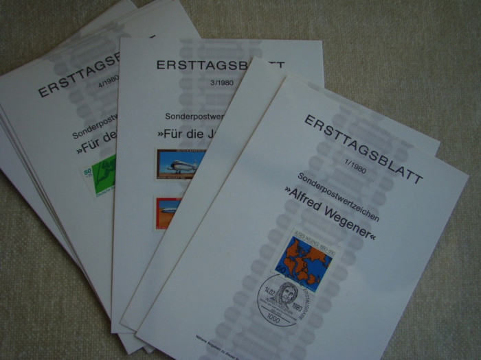 Carton Filatelic Prima Zi BERLIN (ERSTTAGSBLATT) - 1980 Complet