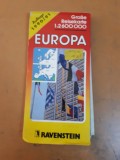 Hartă Europa, 1990/1991, scara 1: 2 600 000