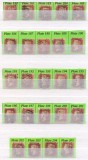 143-ANGLIA MAREA BRITANIE 1854 VICTORIA PENNY RED 24 timbre Plates 180-205
