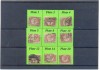 144-ANGLIA MAREA BRITANIE 1870 VICTORIA Uzuala lot de 9 timbre Plates 1-20, Stampilat