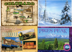 Set 9 carti postale necirculate Colorado SUA plus ghid pictorial Colorado foto