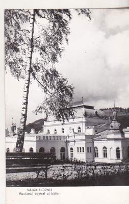 bnk cp Vatra Dornei - Pavilionul central al bailor - circulata foto