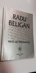 RADU BELIGAN - NOTE DE INSOMNIAC foto