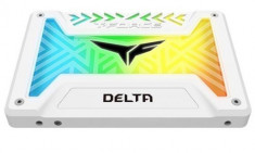 SSD TeamGroup T-Force Delta, 500GB, SATA III, 2.5inch, Iluminare RGB (Alb) foto