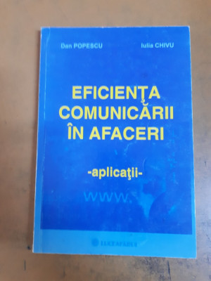 Popescu și Chivu, Eficiența comunicării &amp;icirc;n afaceri aplicații, Bucuresti 2004 026 foto