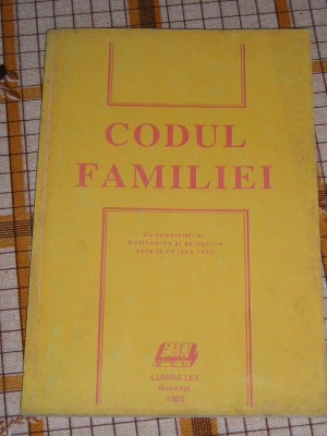 myh 35s - Codul familiei - ed 1993 foto