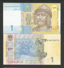 UCRAINA 1 HRIVNA GRIVNA 2014 UNC [1] P-116 Ac , Semn VALERIYA HONTAREVA foto