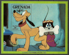 Grenada 1980 - Pluto - Walt Disney, colita neuzata foto