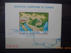 1977 Romania LP - 950 Navigatia pe Dunare** Colita ( LP = 150,00 lei.). foto