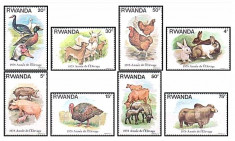 Rwanda 1978 - animale domestice, serie neuzata foto