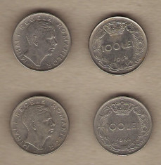 Romania - set 100 lei 1943 si 1944, Regele Mihai foto