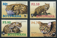 Botswana 2005 - Fauna WWF, pisica salbatica, serie neuzata foto