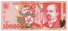 ROMANIA, 100000 LEI 1998_serie 005C1759058 * cod 3 foto