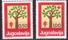 Iugoslavia 1977 - Crucea Rosie, pt tuberculosi, serie neuzata foto