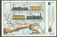 Finlanda 1987 - tren, bloc neuzat foto
