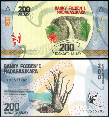 Madagascar 2017 - 200 ariary UNC foto