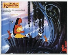 Guyana 1995 - Pocahontas 3, colita neuzata foto