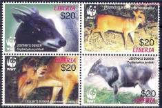 Liberia 2005 - Fauna WWF serie neuzata foto