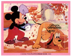 Grenada Grenadines 1980 - Pluto, Walt Disney, colita neuzata foto