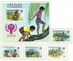 Grenada Grenadines 1979 - UNICEF copii, serie+colita neuzata foto