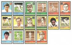 Grenadines of St Vincent 1984 - Cricketers, serie neuzata 1 foto