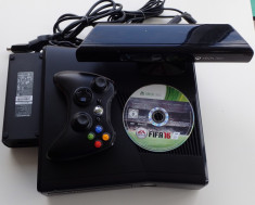 Consola Microsoft Xbox 360 S 250Gb pachet complet si senzor Kinect joc FIFA 16 foto