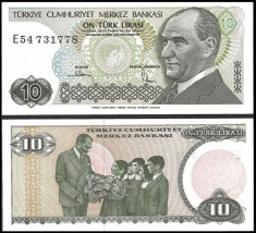 Turcia 1988 - 10 lire UNC foto