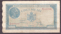 Romania 1945 - 5000 lei, 20 dec., uzata foto