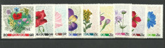 Polonia 1967 - flori de gradina, serie neuzata foto