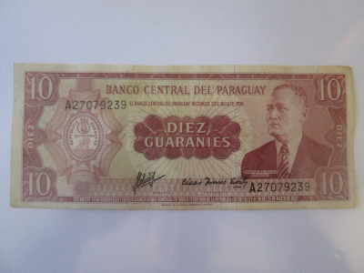Paraguay 10 Guaranies 1952(1963) foto