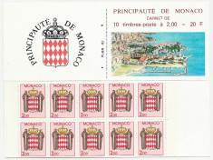 Monaco 1988 - stema, carnet filatelic foto