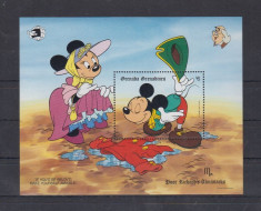 Grenada Grenadines 1989 - Disney, Mickey, colita neuzata foto