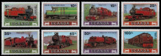 Uganda 1988 - Locomotive, serie neuzata foto