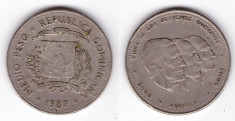 Republica Dominicana 1987 - 1/2 peso foto