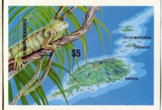 Grenada Grenadines 1986 - Reptile, colita neuzata foto
