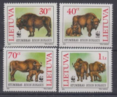 Lituania 1996 - Fauna WWF, bizon, serie neuzata foto