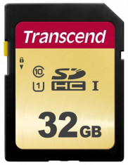 Card memorie Transcend SDHC SDC500S 32GB CL10 UHS-I U1 Up to 95MB/S foto