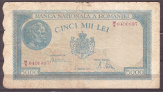 Romania 1945 - 5000 lei, 20 dec., uzata foto