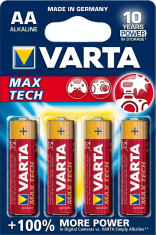 BATERIE ALCALINA VARTA R6 MAX TECH 4BUC/BLISTER foto