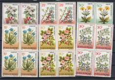 ROMANIA 1993 LP 1310 PLANTE MEDICINALE BLOCURI DE 4 TIMBRE MNH foto